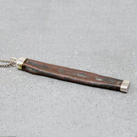 Ancient Bronze Piece Pendant with Sterling Chain