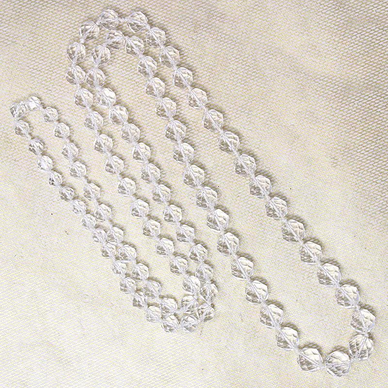 Superb Long Crystal Flapper Bead Necklace