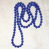 Lovely Long Blue Peking Glass Bead Necklace