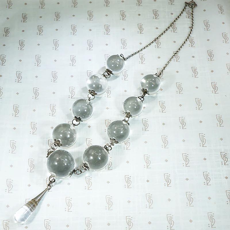 Ethereal Rock Crystal Sphere Necklace