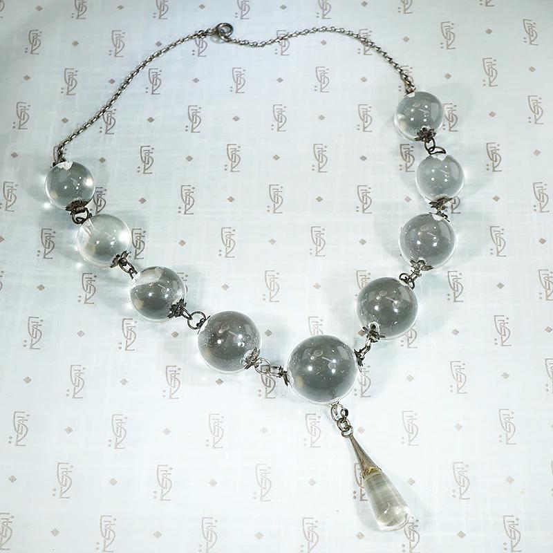 Ethereal Rock Crystal Sphere Necklace