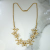 Golden Garland Pearl & Diamond Flora Necklace