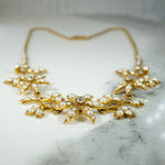 Golden Garland Pearl & Diamond Flora Necklace
