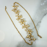 Golden Garland Pearl & Diamond Flora Necklace