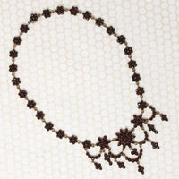 Sultry Bohemian Garnet Swag Necklace