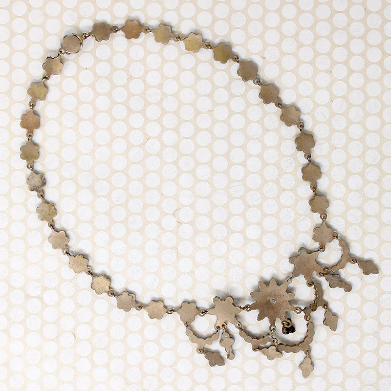 Sultry Bohemian Garnet Swag Necklace