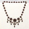 Sultry Bohemian Garnet Swag Necklace