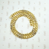 Gorgeous Two-Tone 18k Gold Curb Chain