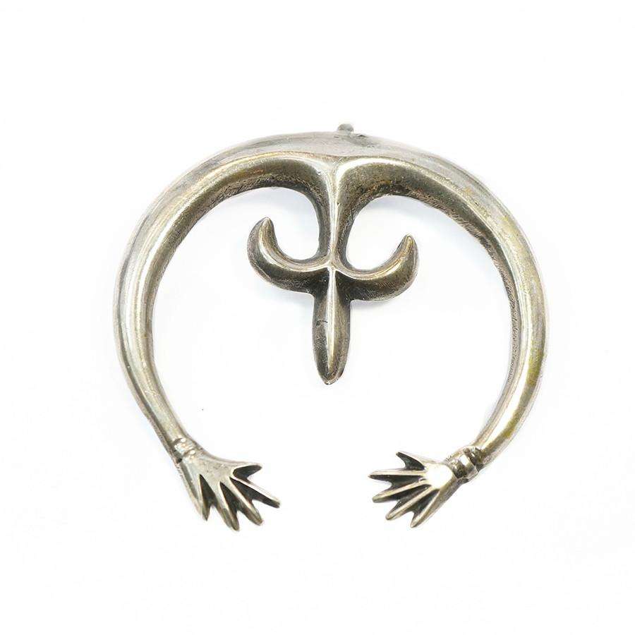Vintage Sand Cast Naja Pendant wih hands