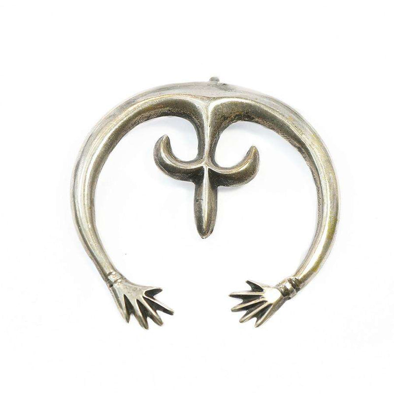 Vintage Sand Cast Naja Pendant wih hands
