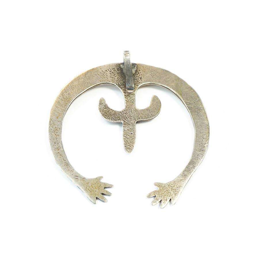 Vintage Sand Cast Naja Pendant wih hands