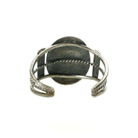 1940's Coin Silver and Turquoise Native American Cuff Bracelet