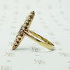 Majestic Gold Navette Ring Covered in Old Diamonds