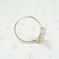 Flowers and Navettes and Diamonds Vintage Ring