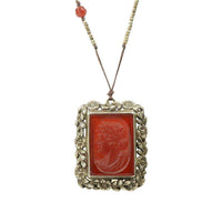 A Carnelian and Cut Steel Knotted Necklace by Ancient Influences