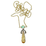The Perfect Victorian Necklace: Topaz Emerald Ruby and Rose Cut Diamonds a Harelquin of colors