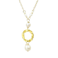 A Twisted O Necklace with Pearls by brunet