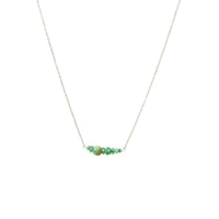 The Olio Arc Necklace in Emeralds & Turquoise by brunet