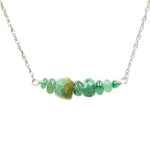 The Olio Arc Necklace in Emeralds & Turquoise by brunet