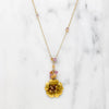 Vintage Flower and Aurora Sapphire Necklace by brunet