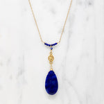 Regal Lapis & Antique 18k Gold Necklace by brunet