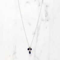 Delicate Sapphire Cluster Necklace by brunet