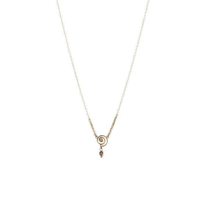 The Rose Gold Labyrinth Necklace by Ancient Influences - Gem Set Love