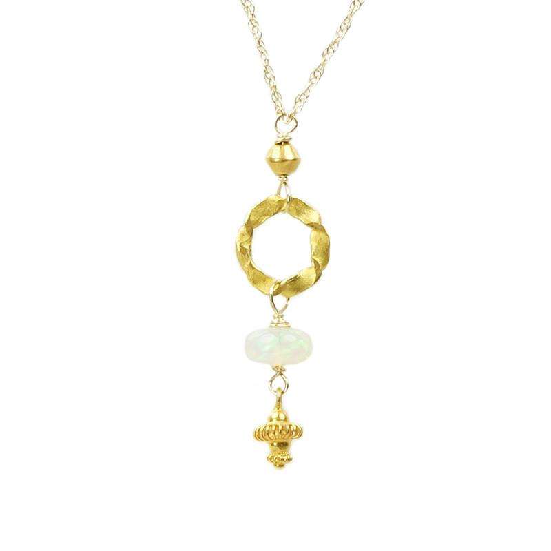 A twisted O Necklace with Opal by brunet