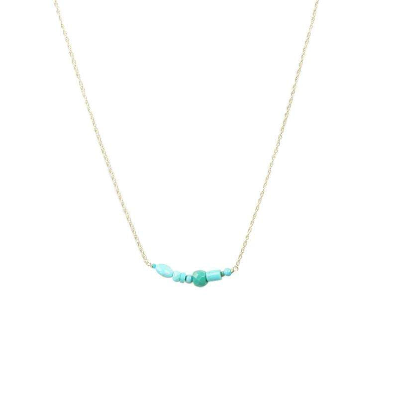 The Olio Arc Necklace in Turquoise by brunet