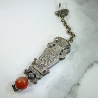 Vase Shaped Silver Chinese Needle Case