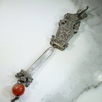Vase Shaped Silver Chinese Needle Case