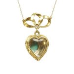 Antique French 18k Black enamel and Turquoise Locket