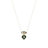 Antique French 18k Black enamel and Turquoise Locket