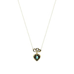 Antique French 18k Black enamel and Turquoise Locket
