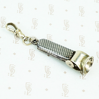 checkerboard niello cigar cutter on fob hook