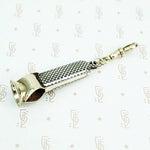 checkerboard niello cigar cutter on fob hook
