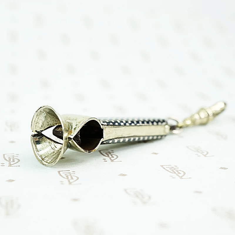 checkerboard niello cigar cutter on fob hook