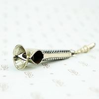 checkerboard niello cigar cutter on fob hook