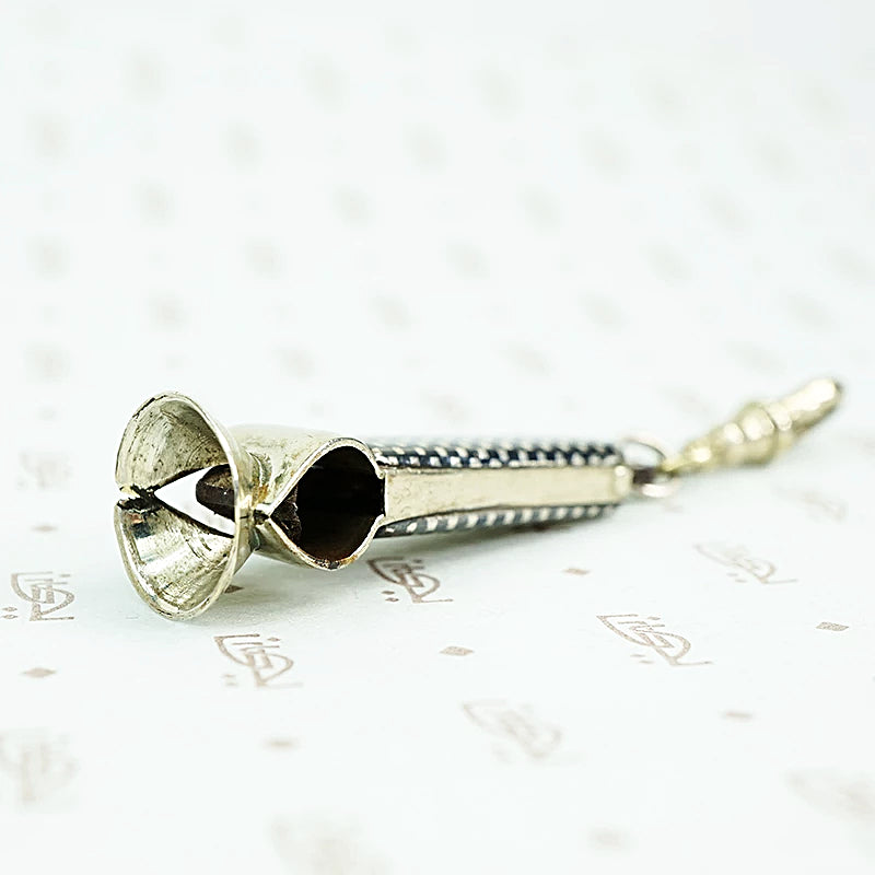 checkerboard niello cigar cutter on fob hook