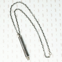 niello 800 silver pencil on recycled sterling chain