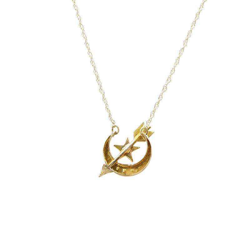 Moon Star & Arrow Necklace circa 1890