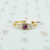 New Old Stock Vintage Ruby and Diamond Engagement Ring