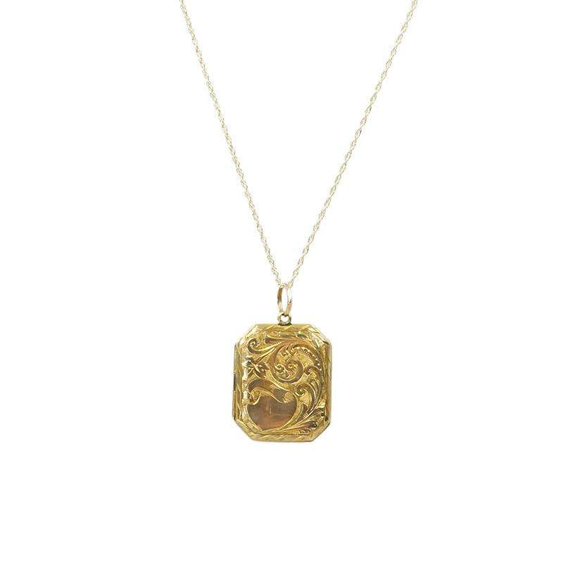 Antique 9k Yellow Gold Locket from Birmingham England