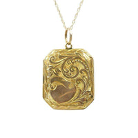Antique 9k Yellow Gold Locket from Birmingham England