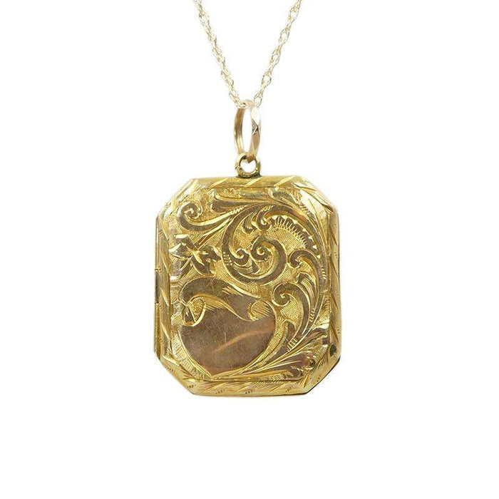 Antique 9k Yellow Gold Locket from Birmingham England