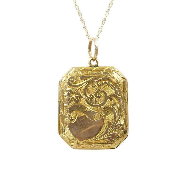 Antique 9k Yellow Gold Locket from Birmingham England