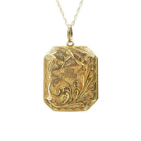 Antique 9k Yellow Gold Locket from Birmingham England