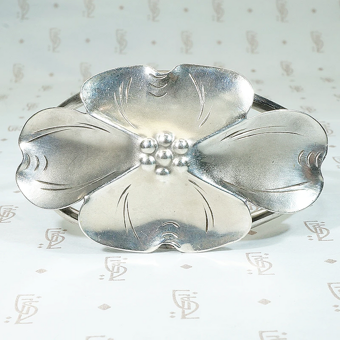 NYE Sterling Dogwood Blossom Cuff