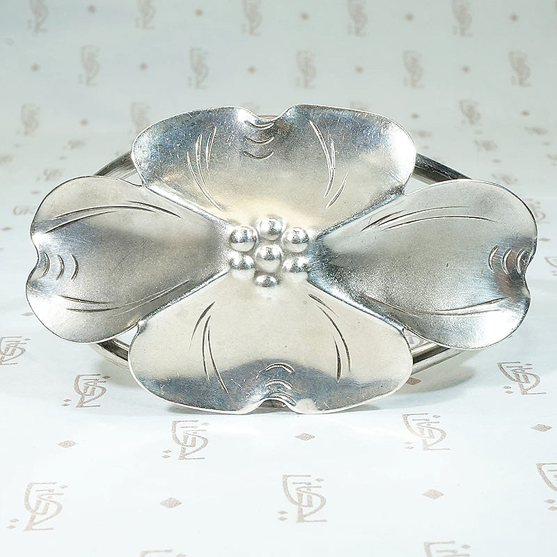NYE Sterling Dogwood Blossom Cuff