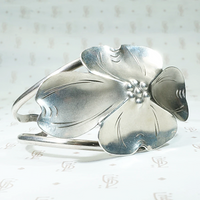 NYE Sterling Dogwood Blossom Cuff